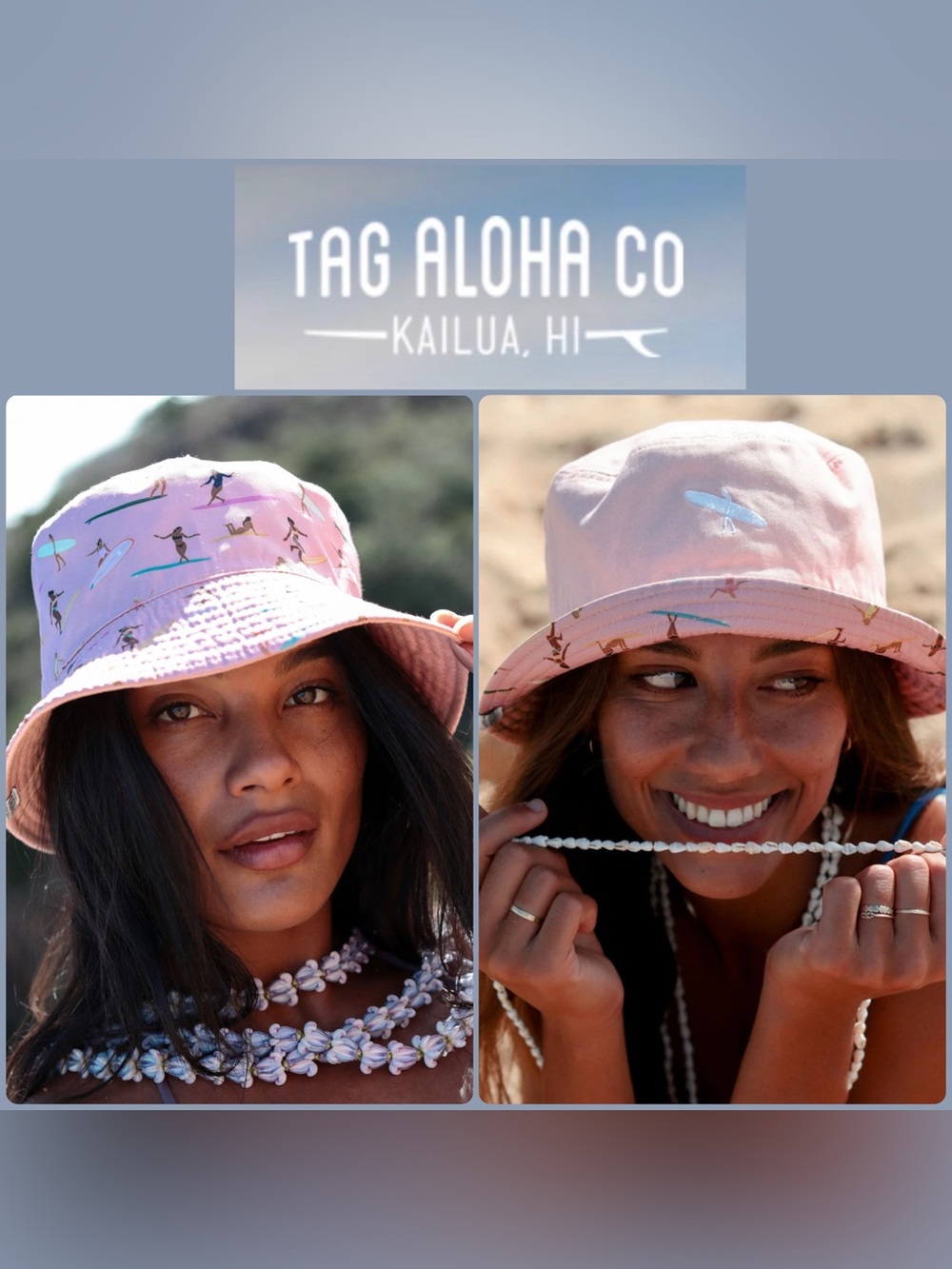 NWT • Tag Aloha Co. 🏄‍♀️ Kailua Hawaii • Bucket Hat • Queens Waikiki